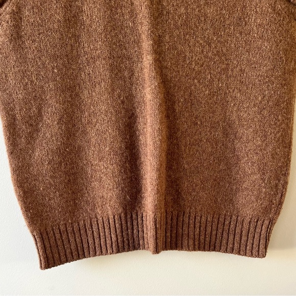 VTG Sears Men's V-Neck Brown Sweater Vest -L-100% Virgin Wool- Granola - Picture 2 of 6